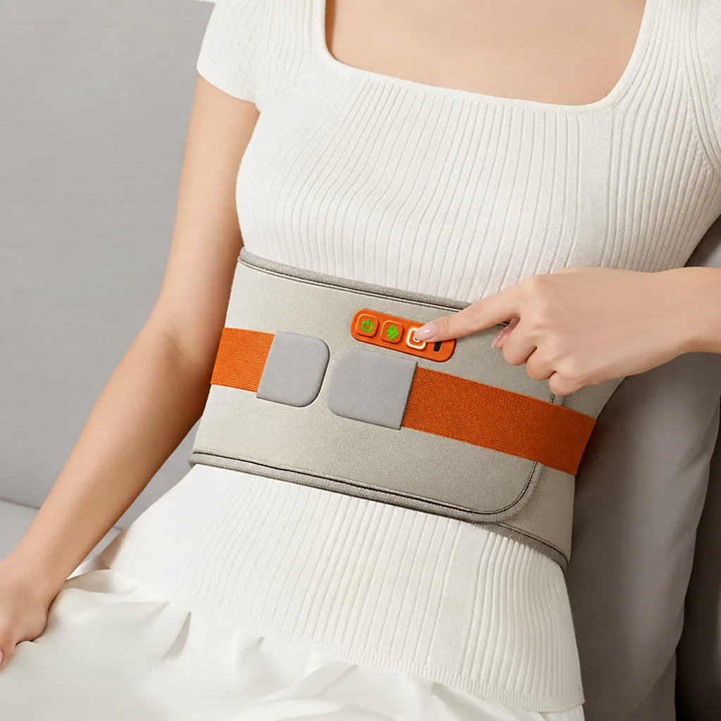 KEEPFIT Cordless Lower Back Massage Belt Pain Relief Heating Vibration Waist Massager with Lumbar Support