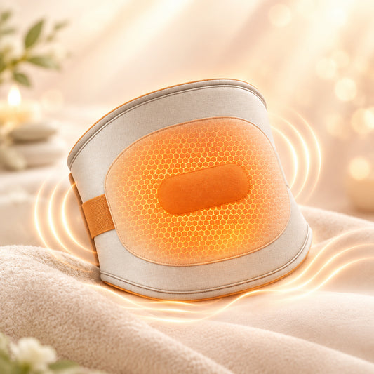 KEEPFIT Cordless Lower Back Massage Belt Pain Relief Heating Vibration Waist Massager with Lumbar Support